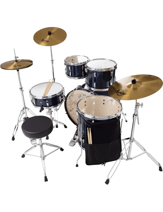  PEARL RSS525SBCC-743 Rock 22" 5 Trommeln - Royal Blue Metallic + B-50 + Sabian Solar Pack 3 Becken|MusicGoodDeal 