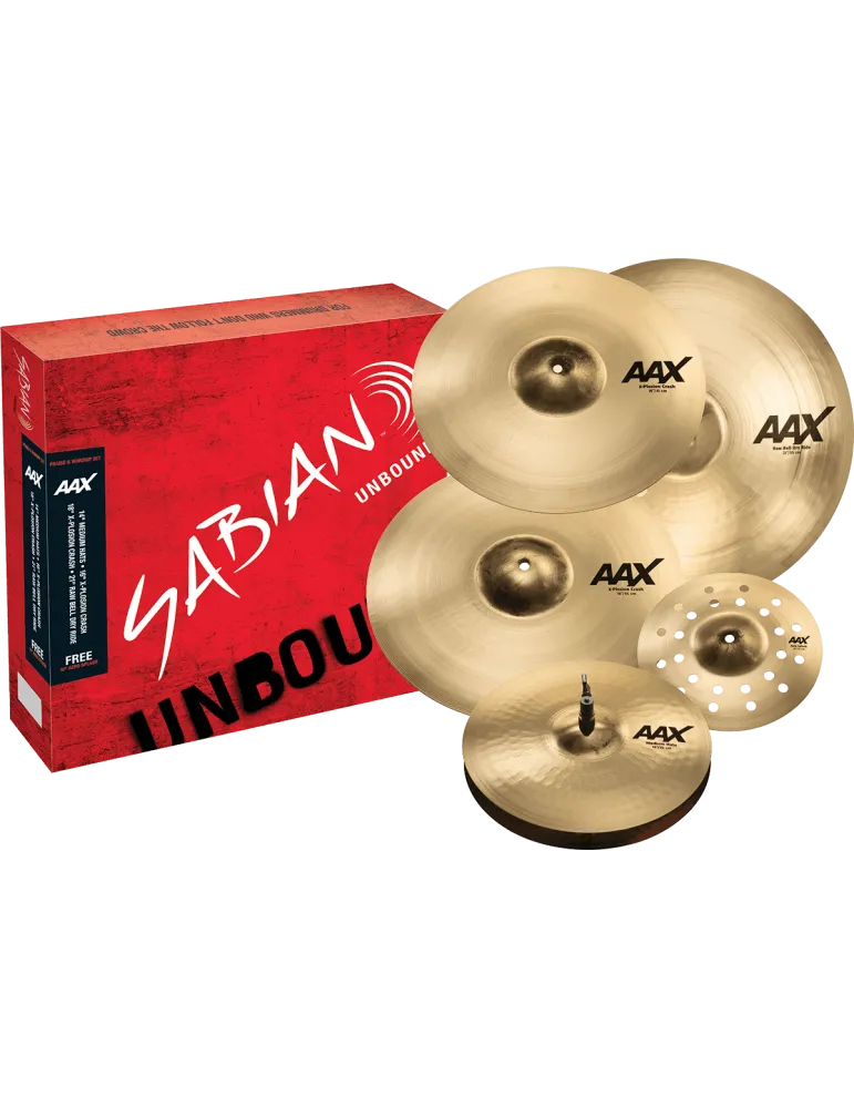  SABIAN 25005XC-PWB Harmonisches Set - Praise&Worship 14"-16"-18"-21"+10" FREE|MusicGoodDeal 