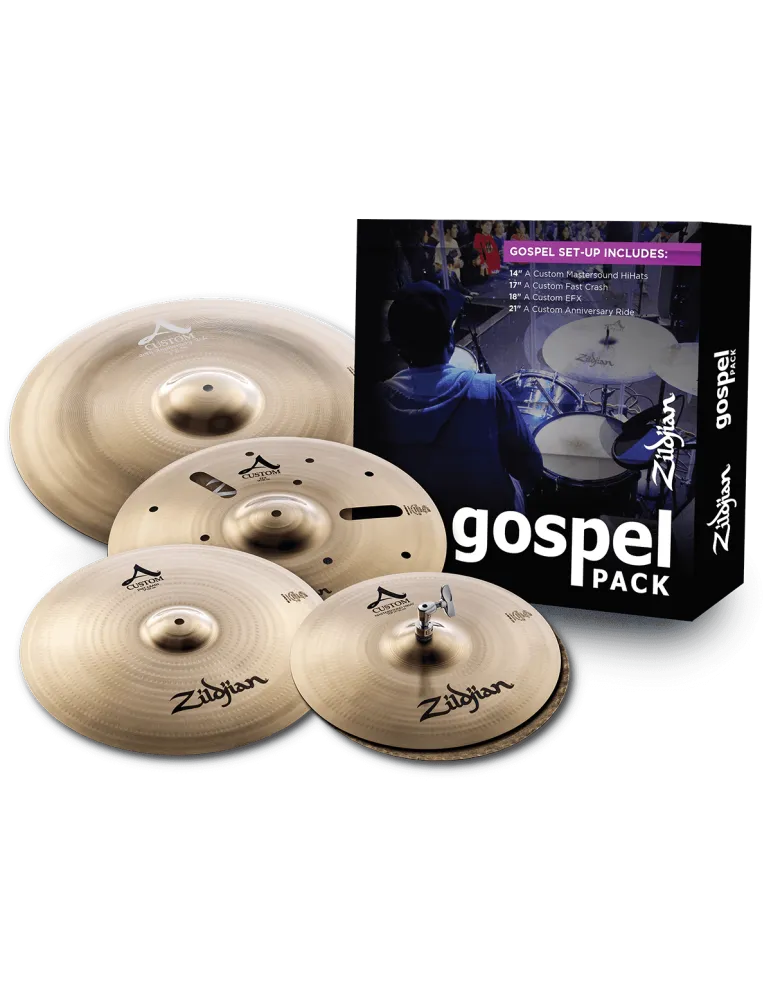  ZILDJIAN AC0801G Pack - Set Gospel 14"-17"-18"-21"|MusicGoodDeal 