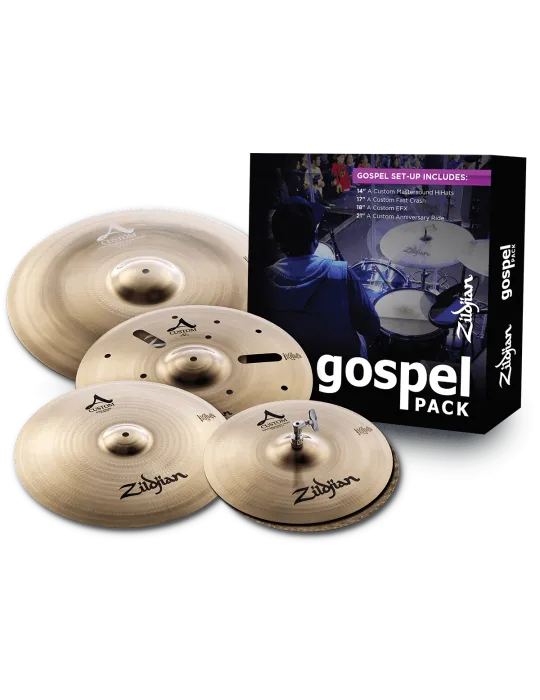  ZILDJIAN AC0801G Pack - Set Gospel 14"-17"-18"-21"|MusicGoodDeal 