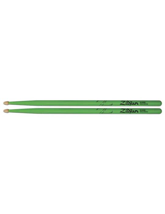  ZILDJIAN 5ACWDGG 5a Acorn neon green|MusicGoodDeal 