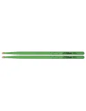  ZILDJIAN 5ACWDGG 5a Acorn neon green|MusicGoodDeal 