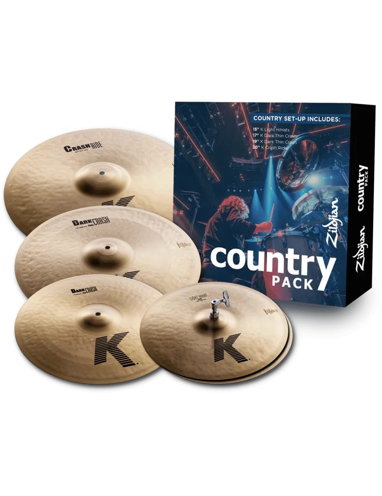  ZILDJIAN K0801C Pack - Set Country 15"-17"-19"-20"|MusicGoodDeal 