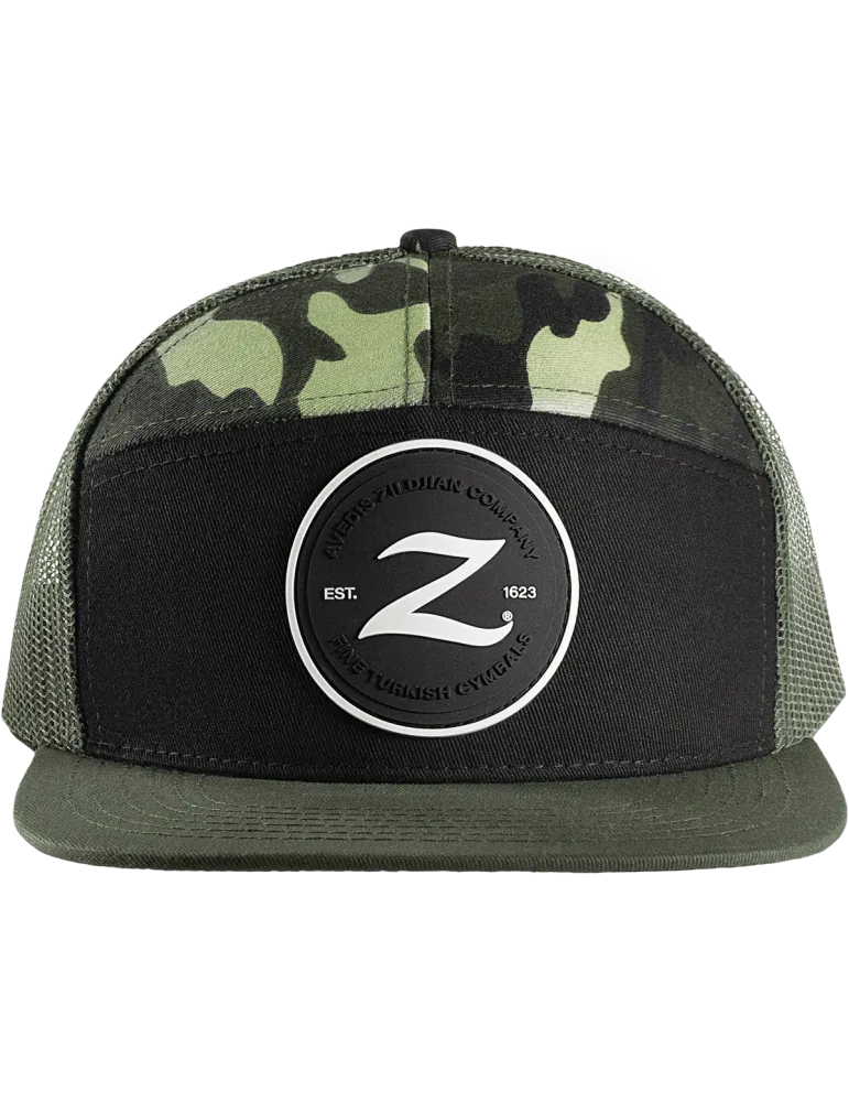  ZILDJIAN ZAHC0032 Zildjian 7 panel camouflage Trucker cap|MusicGoodDeal 