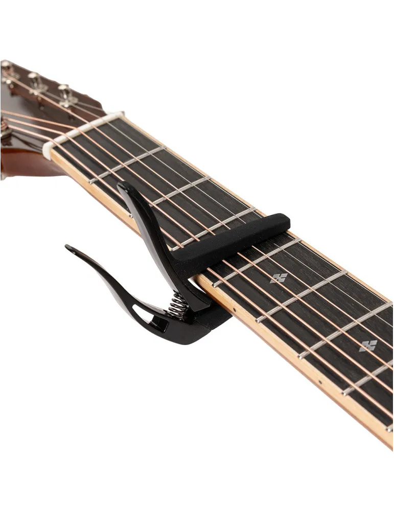  STAGG SCPX-CU BK Gebogener Trigger-Kapodaster für Akustik u. Elektrik-Gitarre|MusicGoodDeal 