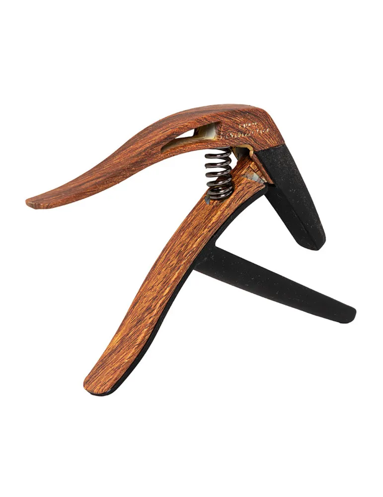  STAGG SCPX-FL DKWOOD Cejilla plana tipo gatillo para guitarra clásica|MusicGoodDeal 