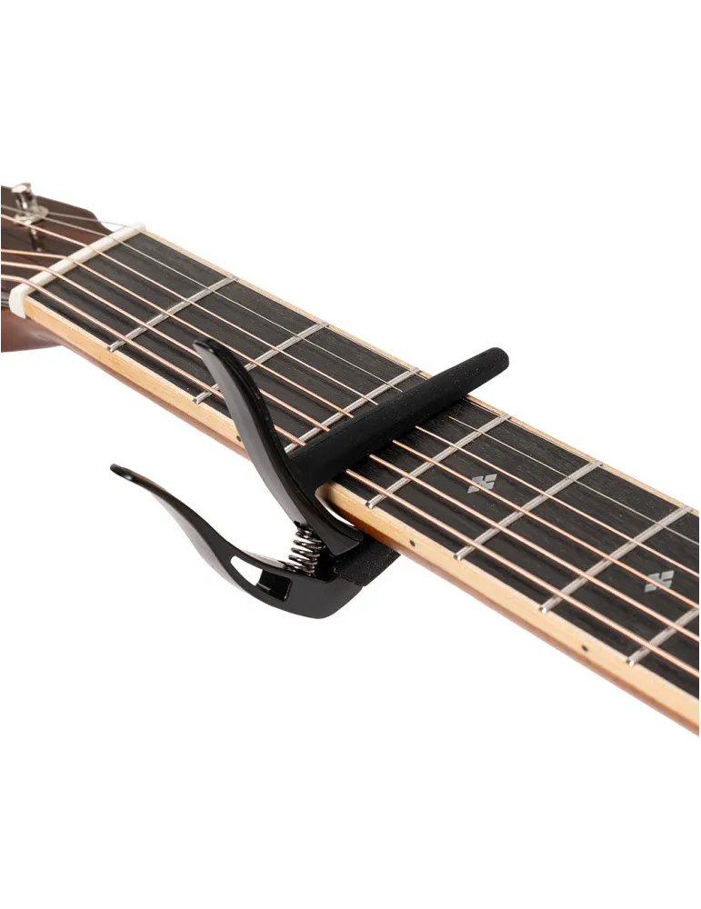  STAGG SCPX-FL BK Cejilla plana, tipo "gatillo", para guitarra clásica|MusicGoodDeal 