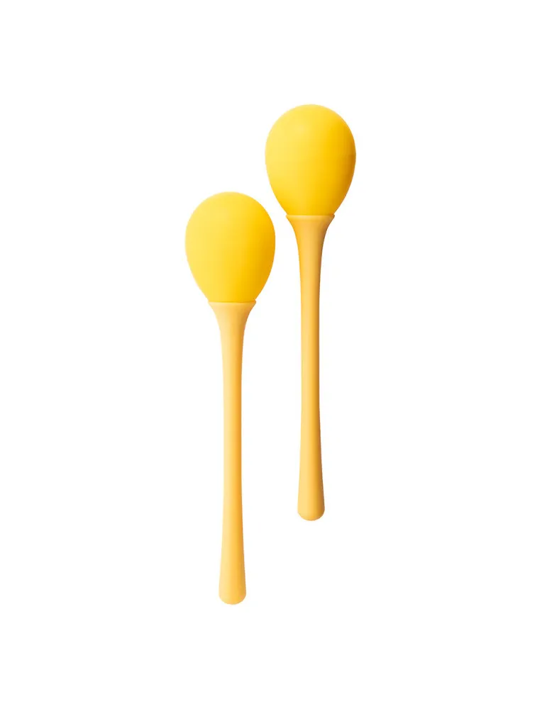  STAGG EGG-MA L/YW Maracas (Paar) Kunststoff eiförmig m. langem Griff|MusicGoodDeal 