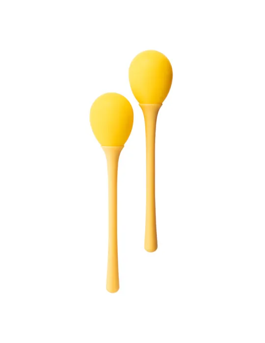  STAGG EGG-MA L/YW Maracas (Paar) Kunststoff eiförmig m. langem Griff|MusicGoodDeal 