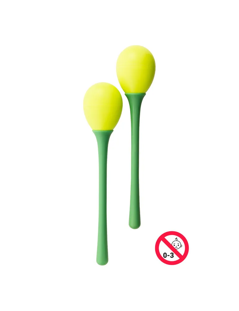  STAGG EGG-MA L/GR Maracas (Paar) Kunststoff eiförmig m. langem Griff|MusicGoodDeal 