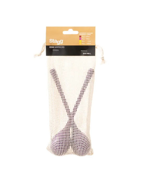  STAGG EGG-MA L/PP Maracas (Paar) Kunststoff eiförmig m. langem Griff|MusicGoodDeal 
