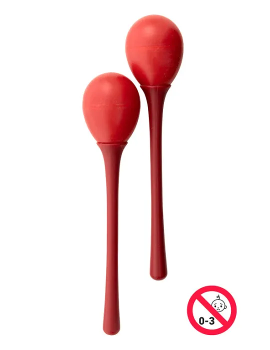  STAGG EGG-MA L/RD Maracas (Paar) Kunststoff eiförmig m. langem Griff|MusicGoodDeal 