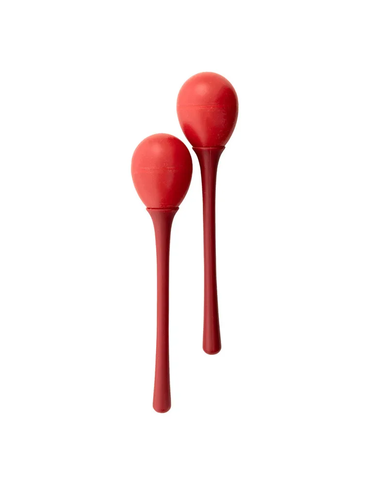  STAGG EGG-MA L/RD Maracas (Paar) Kunststoff eiförmig m. langem Griff|MusicGoodDeal 