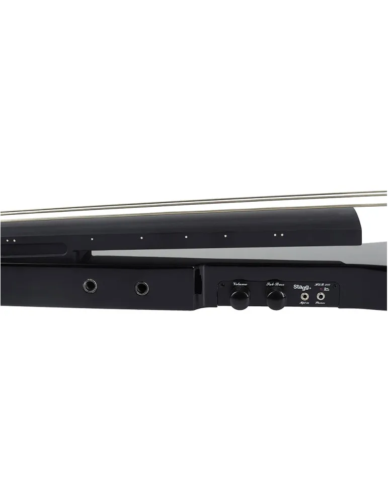  STAGG EDB-3/4 MBK 3/4 E-Kontrabass mit Gigbag Schwarz Metallic|MusicGoodDeal 