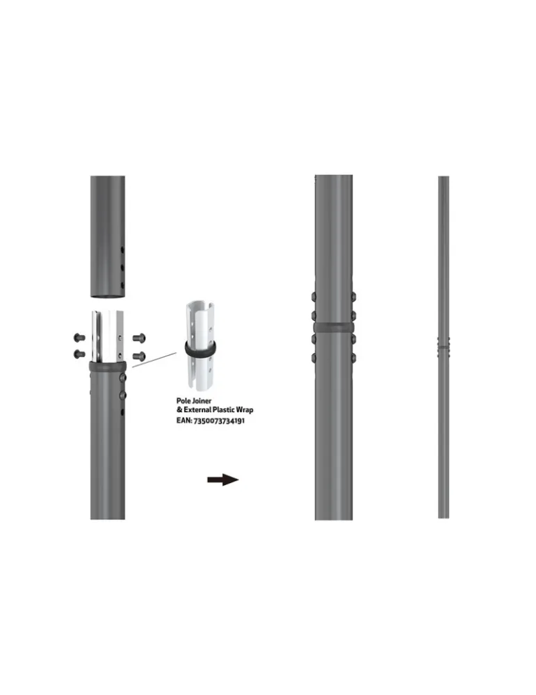 MULTIBRACKETS 3811 Tube d'extension Multibrackets  Extension Pipe 150cm PRO Series