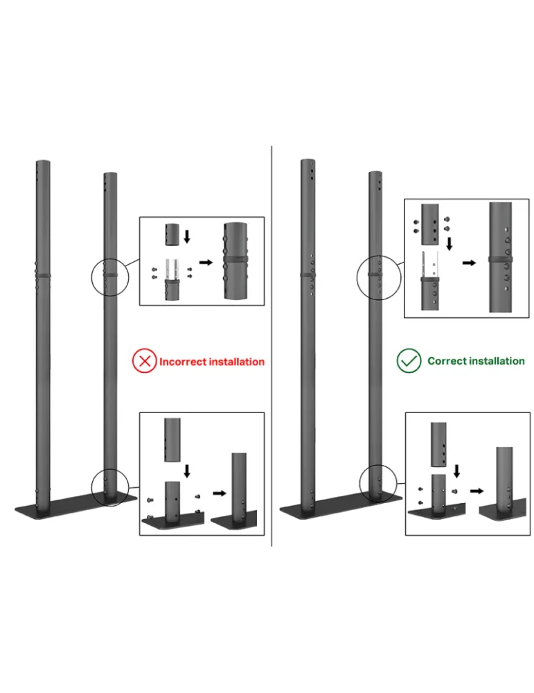 MULTIBRACKETS 4191 Jointure tube d'extension  Pro Series Internal Pole Joiner