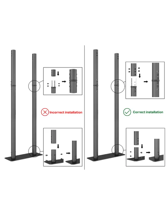 MULTIBRACKETS 4191 Jointure tube d'extension  Pro Series Internal Pole Joiner