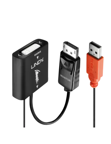 LINDY 38145 : Convertisseur Actif DVI vers DisplayPort