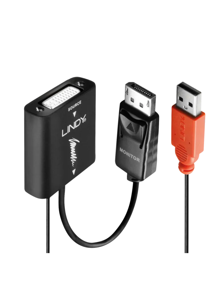 LINDY 38145 : Convertisseur Actif DVI vers DisplayPort