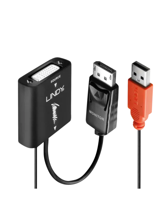 LINDY 38145 : Convertisseur Actif DVI vers DisplayPort