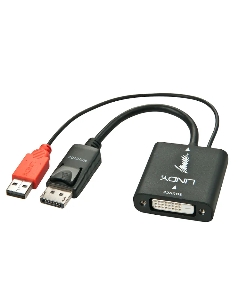 LINDY 38145 : Convertisseur Actif DVI vers DisplayPort