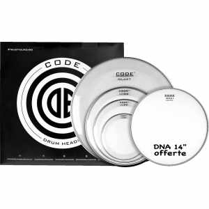 CODE DRUMHEADS FPRRCLRF Full Pack - Transparente Fusion 10" 12" 14" 20" + 14" DNA offerte CODE DRUMHEADS - 1