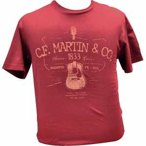 C.F MARTIN & CO TSH-D28-M D28 M logo camiseta roja C.F MARTIN & CO - 1