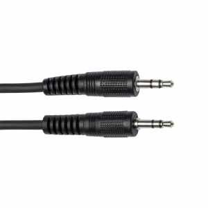 STAGG SAC030MPSMPSB Stereo audio cable, mini jack/mini jack (m/m), 30 cm (1') STAGG - 1
