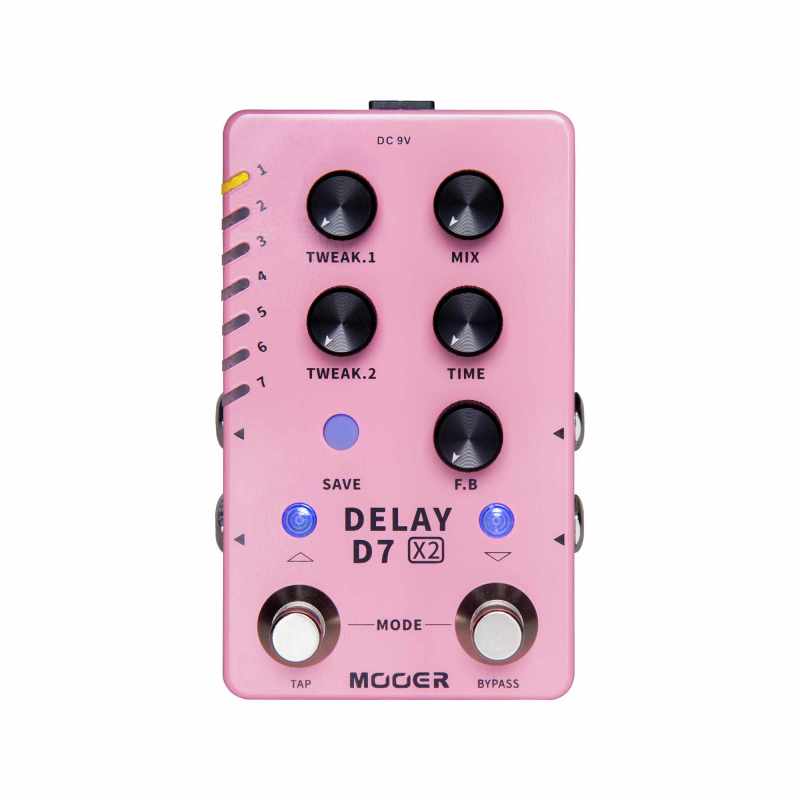 MOOER D7 DELAY PEDAL X2