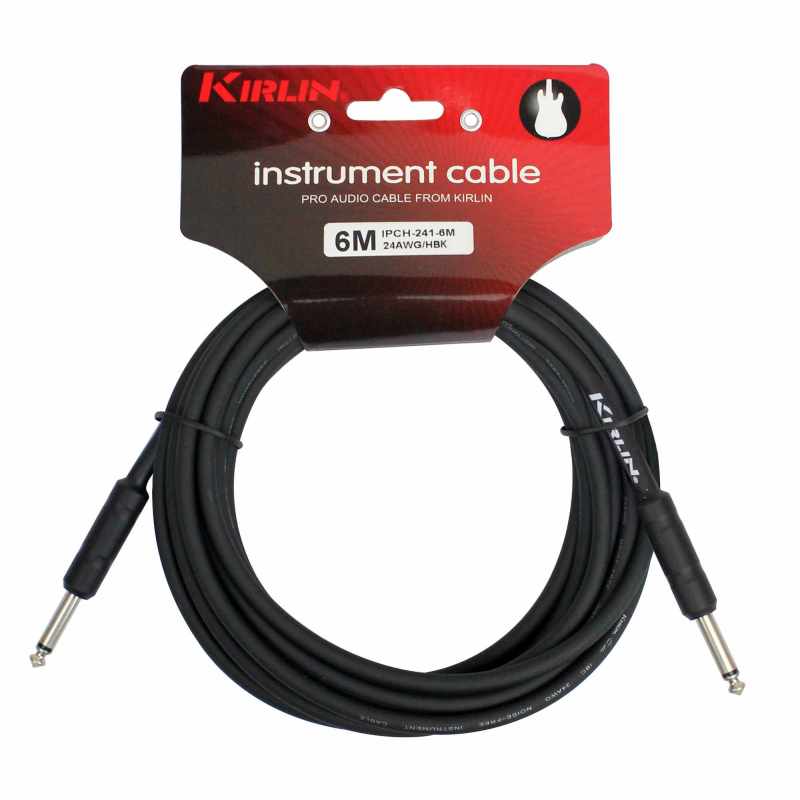 KIRLIN GUITAR CABLE 1M JACK JACK BLACK