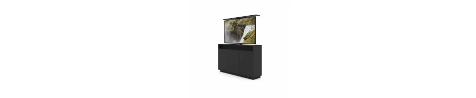Meuble avec élévateur pour écran plat
