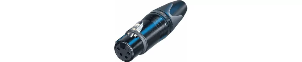 Conectores y Bases XLR de 4 Pines